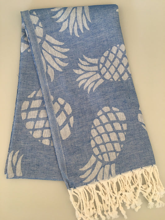Side Pineapple Turkish Towel Jacquard Peshtemal (300g / 400g)