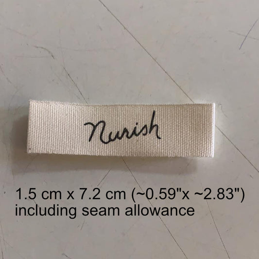 1000 pcs - COTTON LABEL: Custom design printed label production order